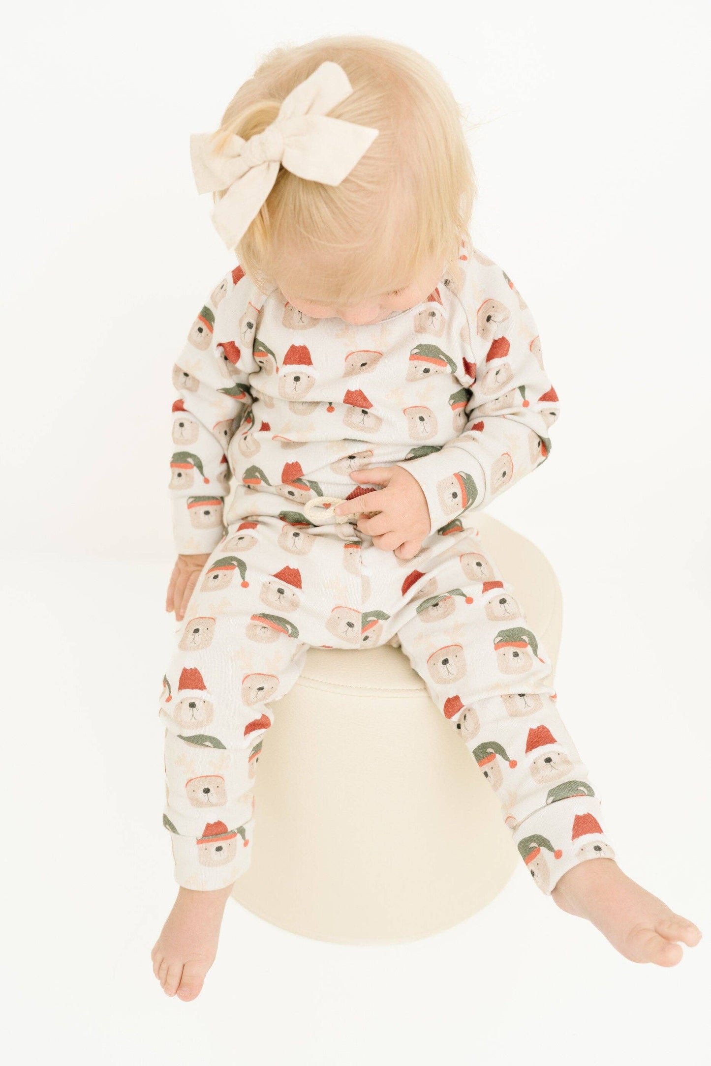 Beige Christmas Bears Lounge Set