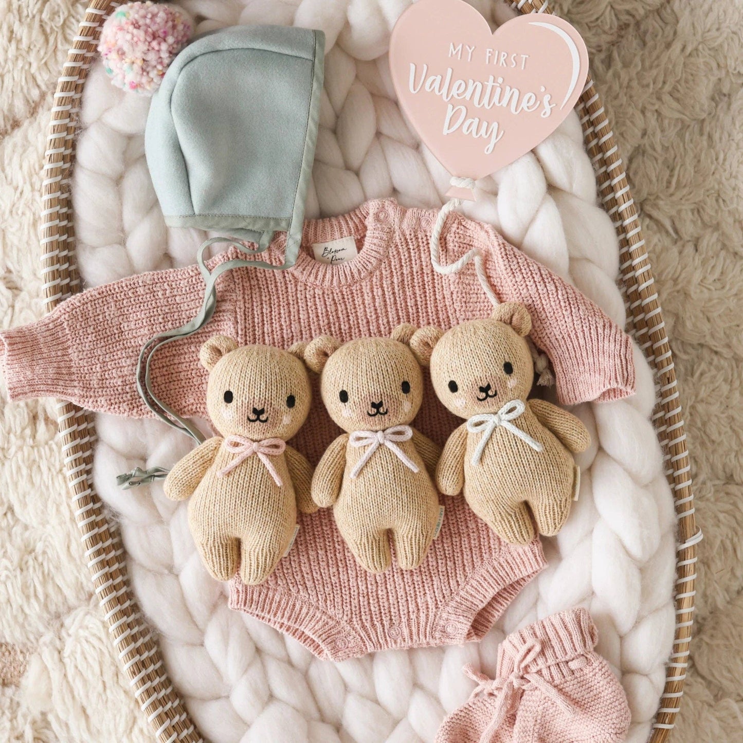 Baby Honey Bear (blue bow)
