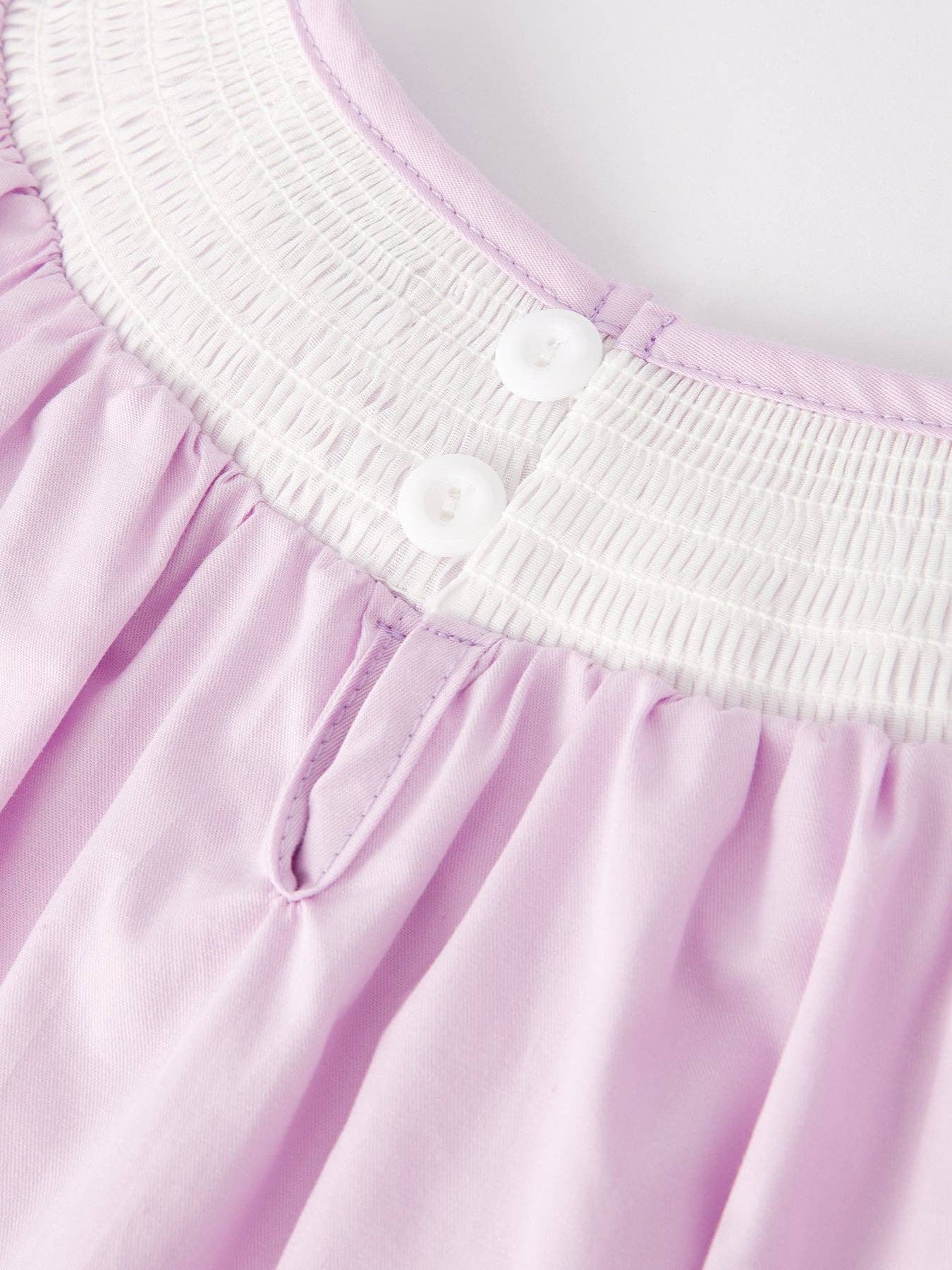 Bunny Smocking Purple Dress