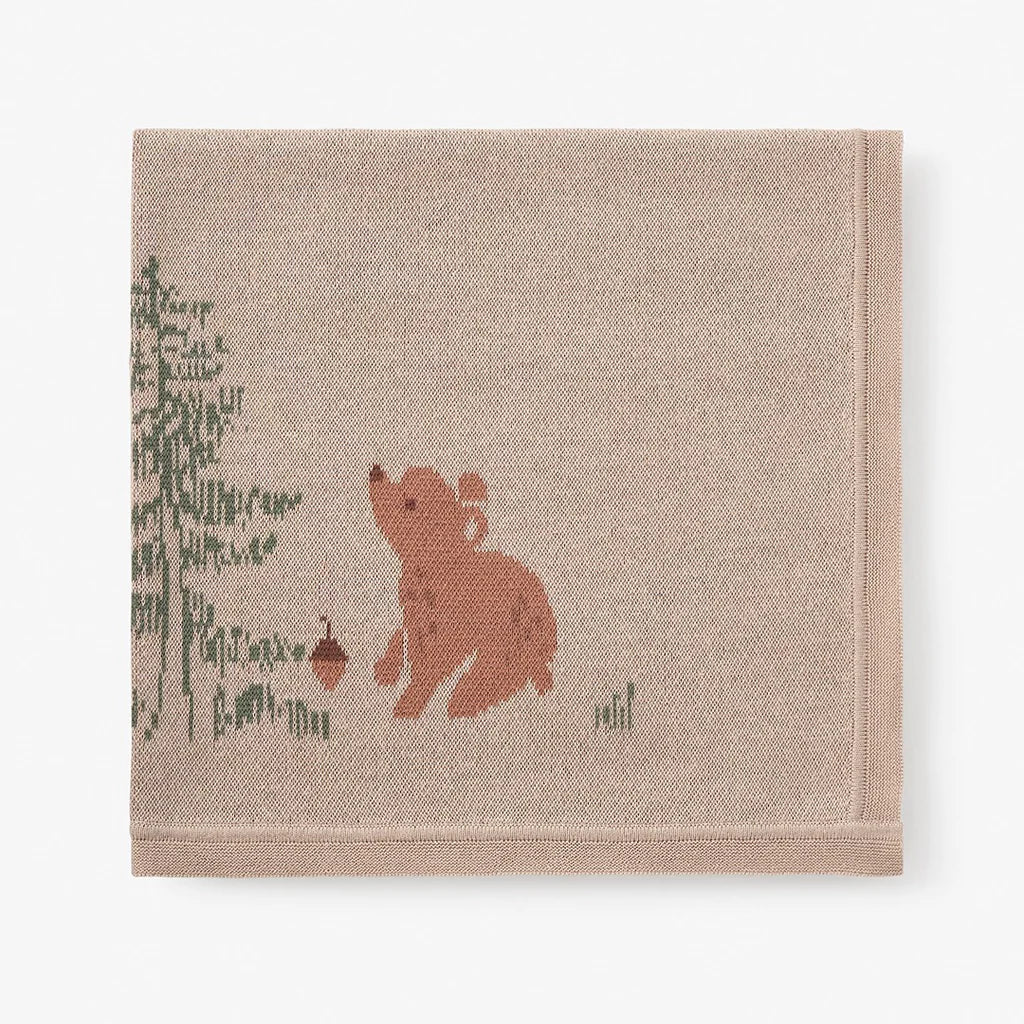 Bear & Fox Cotton Knit Baby Blanket