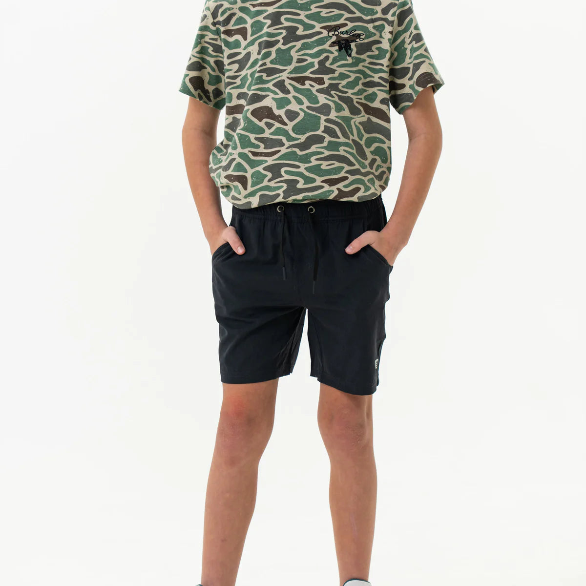 Youth Athletic Short - Heather Black