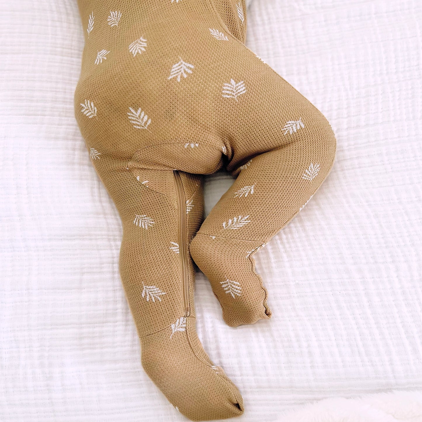 Waffle Pajamas - Boho Leaves