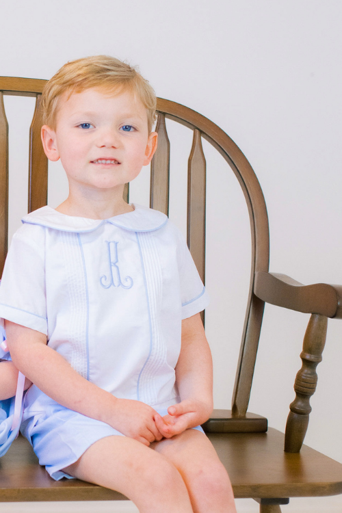 Blue Heirloom Boy Bubble/Set