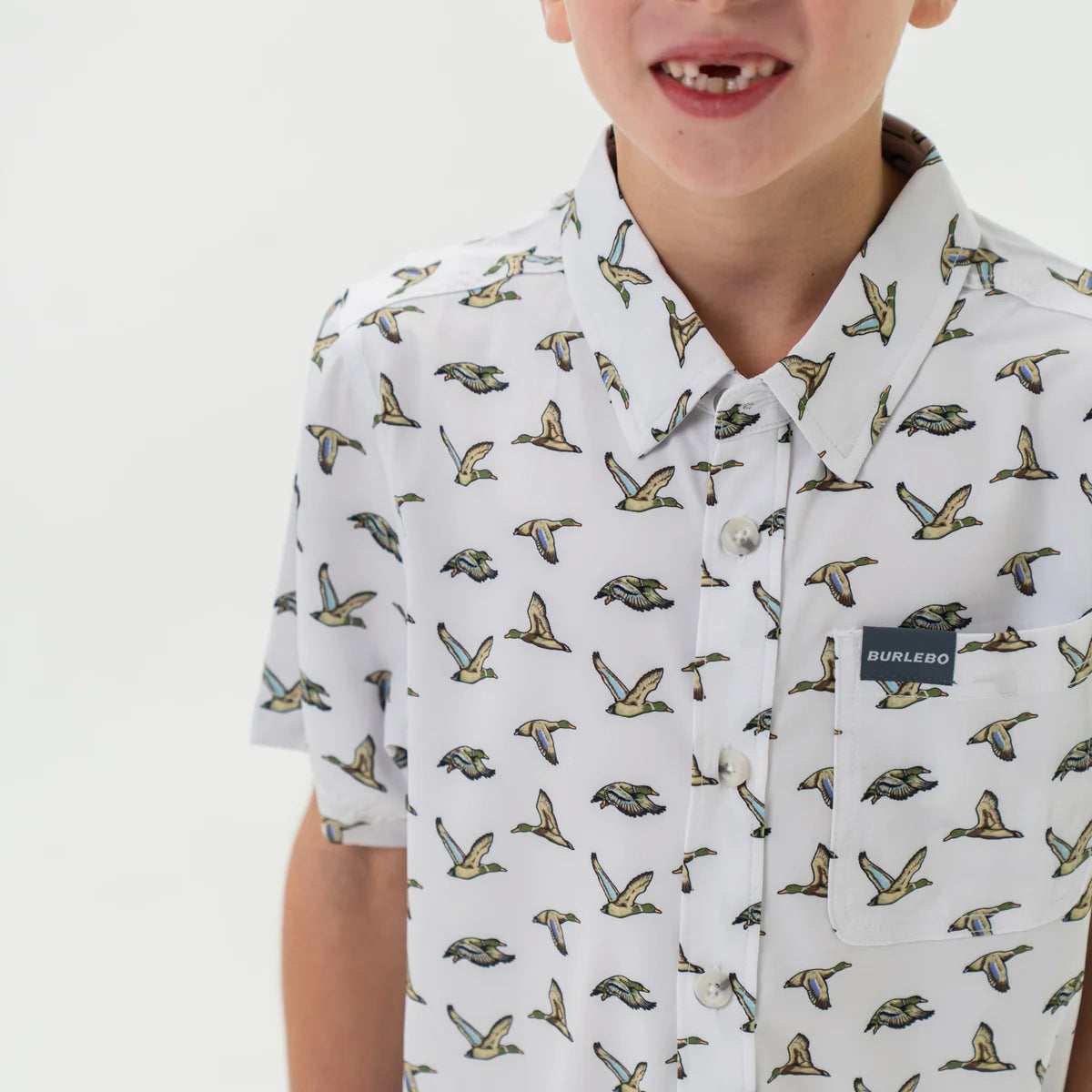 Youth Performance Button Up - Flying Ducks