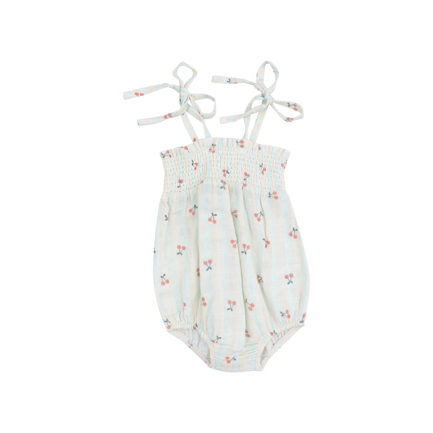 Cherry Smocked Bubble