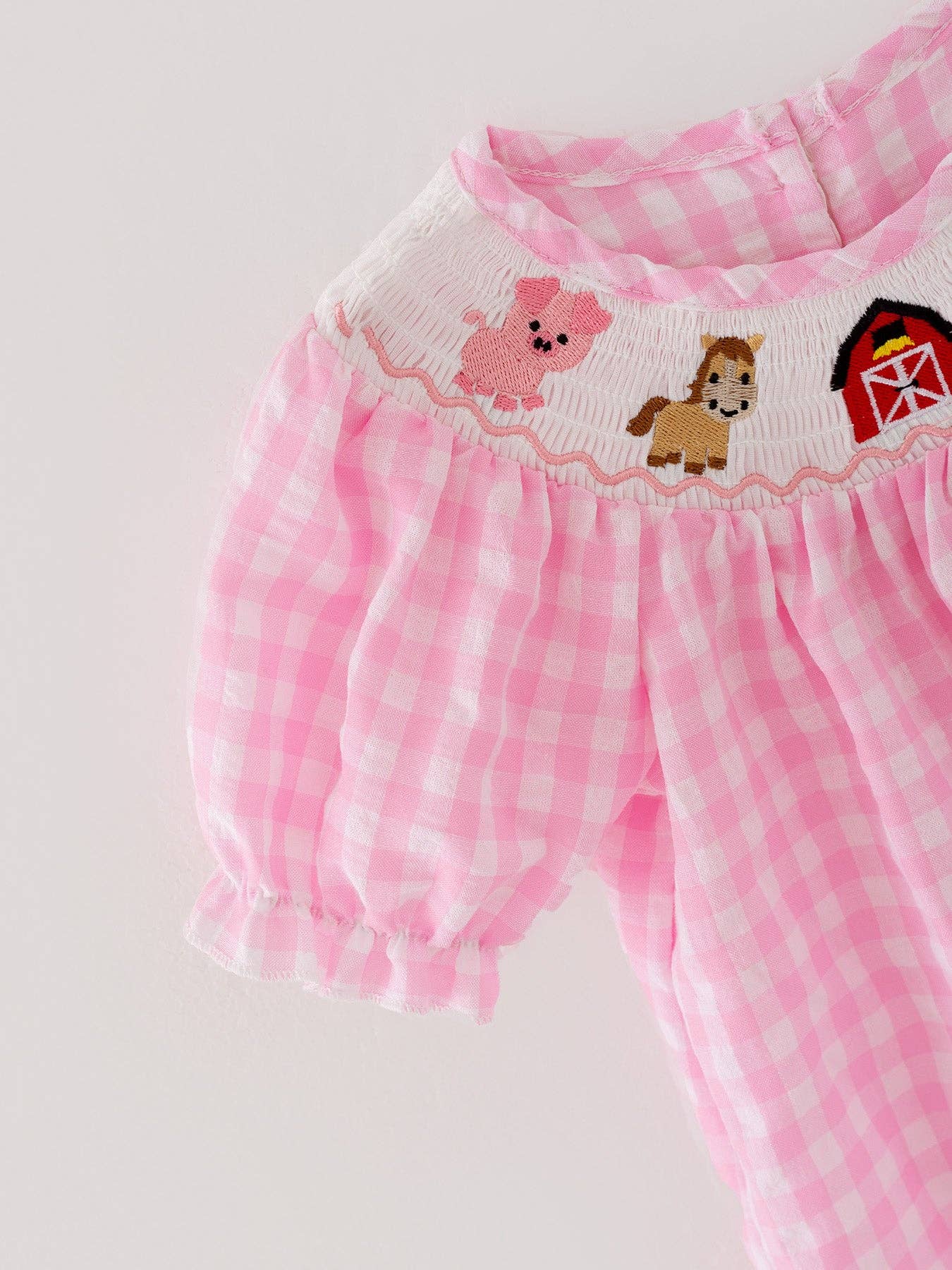 Farm Pink Smocking Bubble