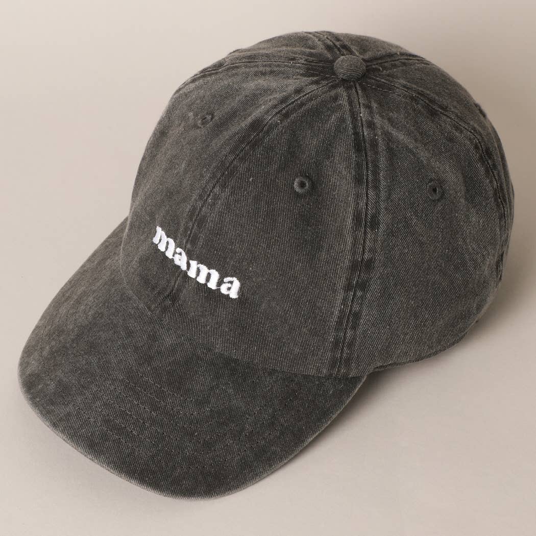 Mama Embroidered Cotton Baseball Cap
