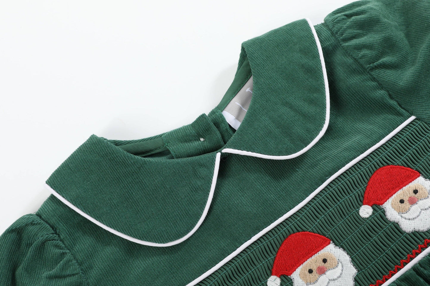 Green Santa Smocked Dress and Bloomers