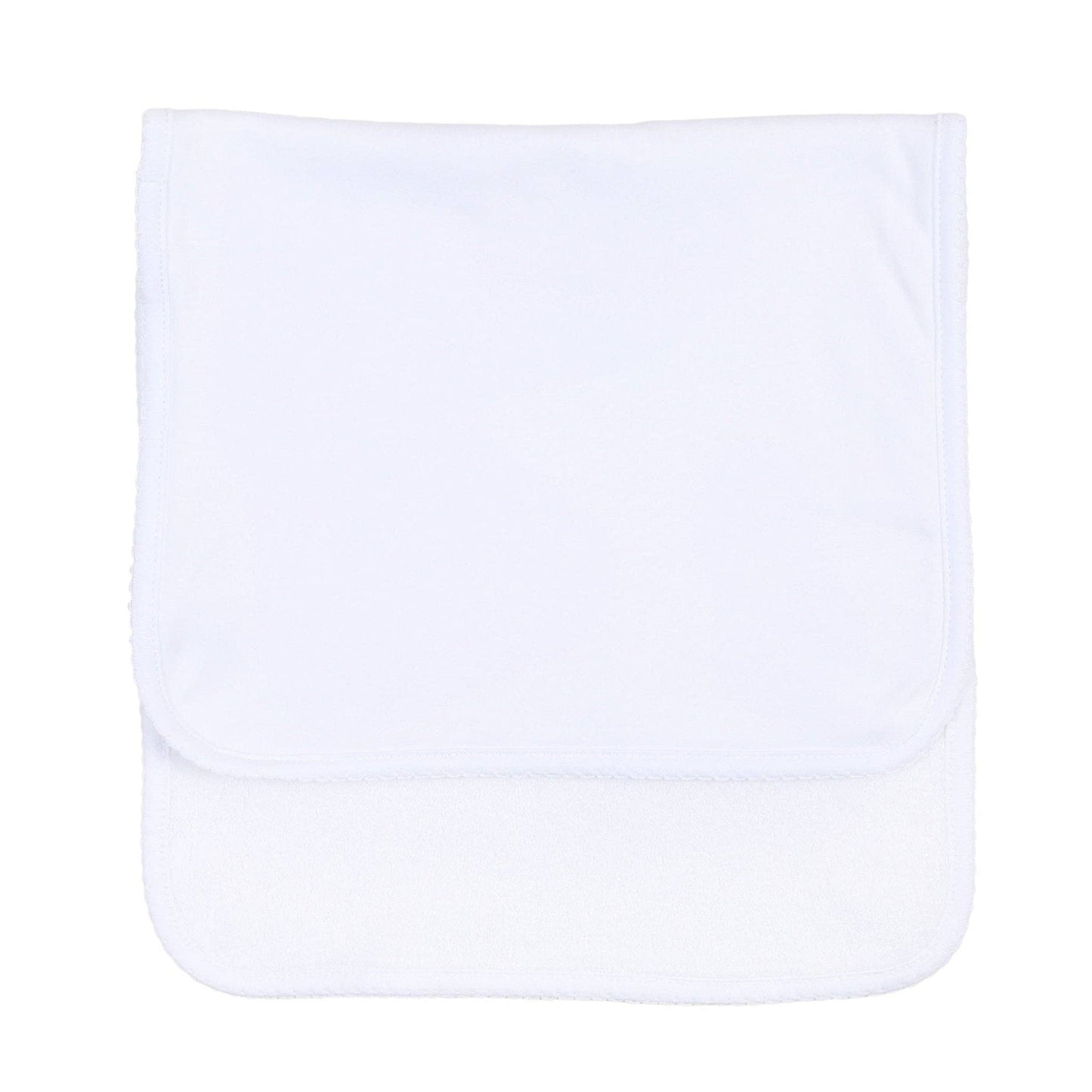 White Trim Burp Cloth