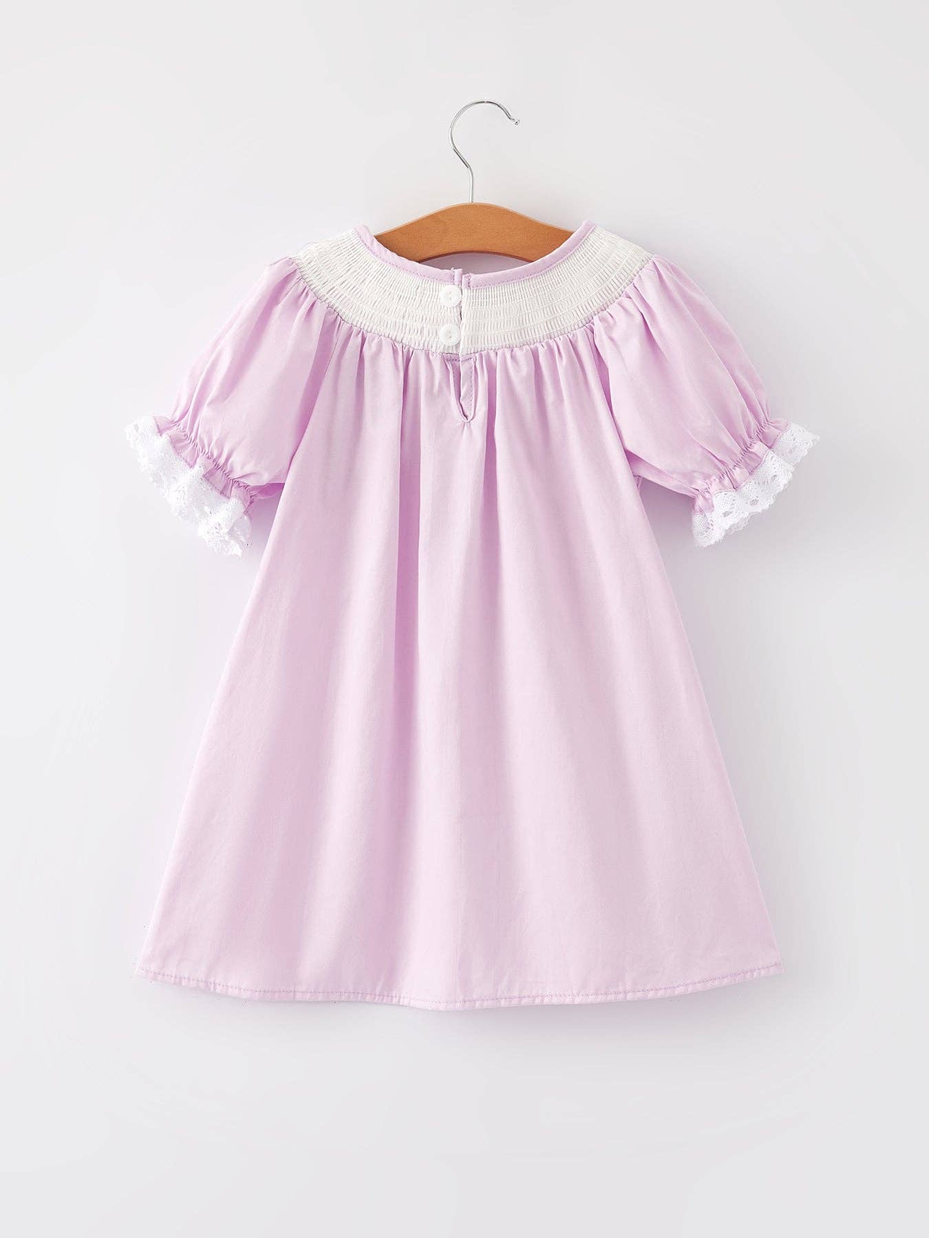 Bunny Smocking Purple Dress