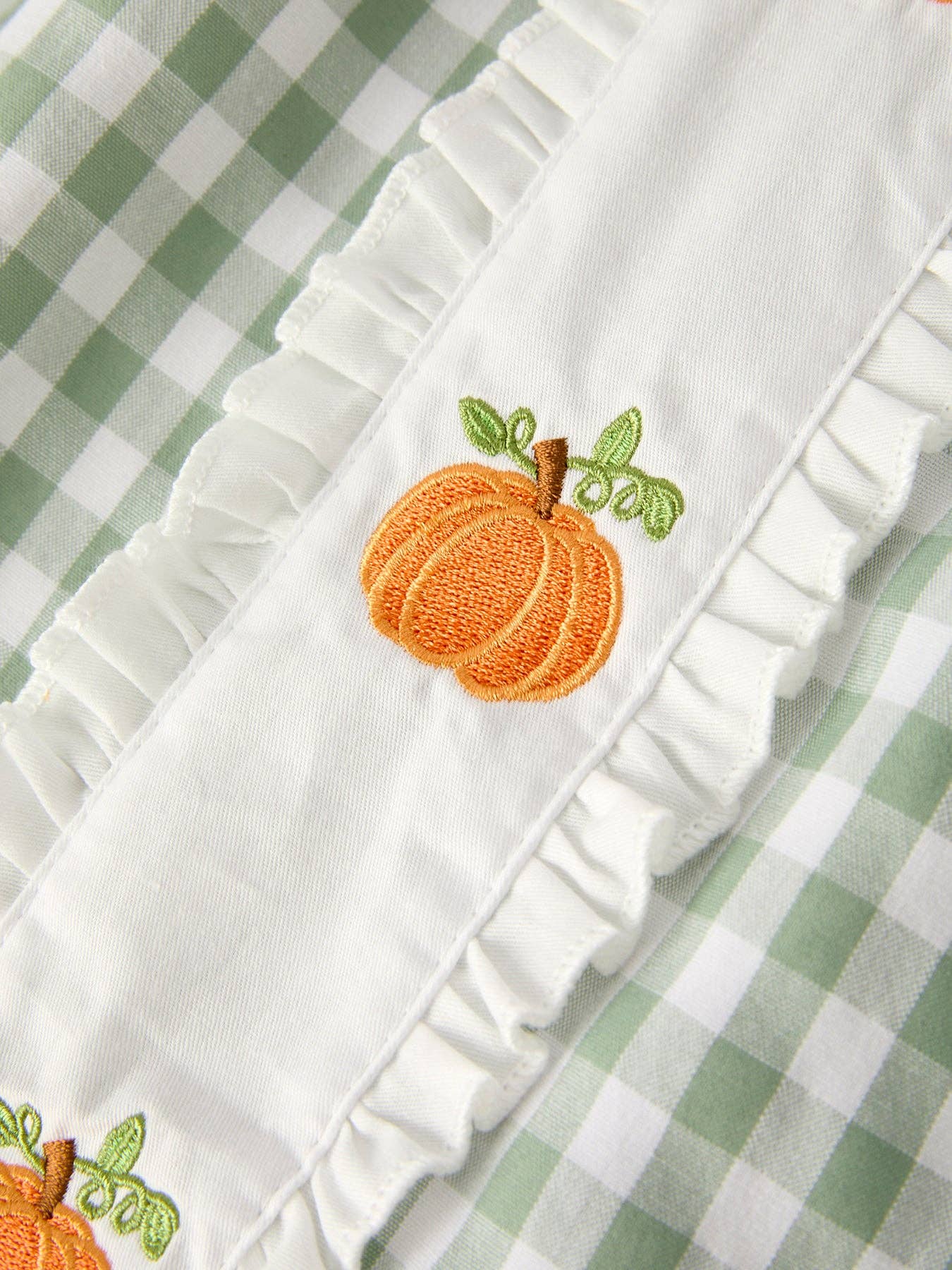 Pumpkin Green Plaid Dress