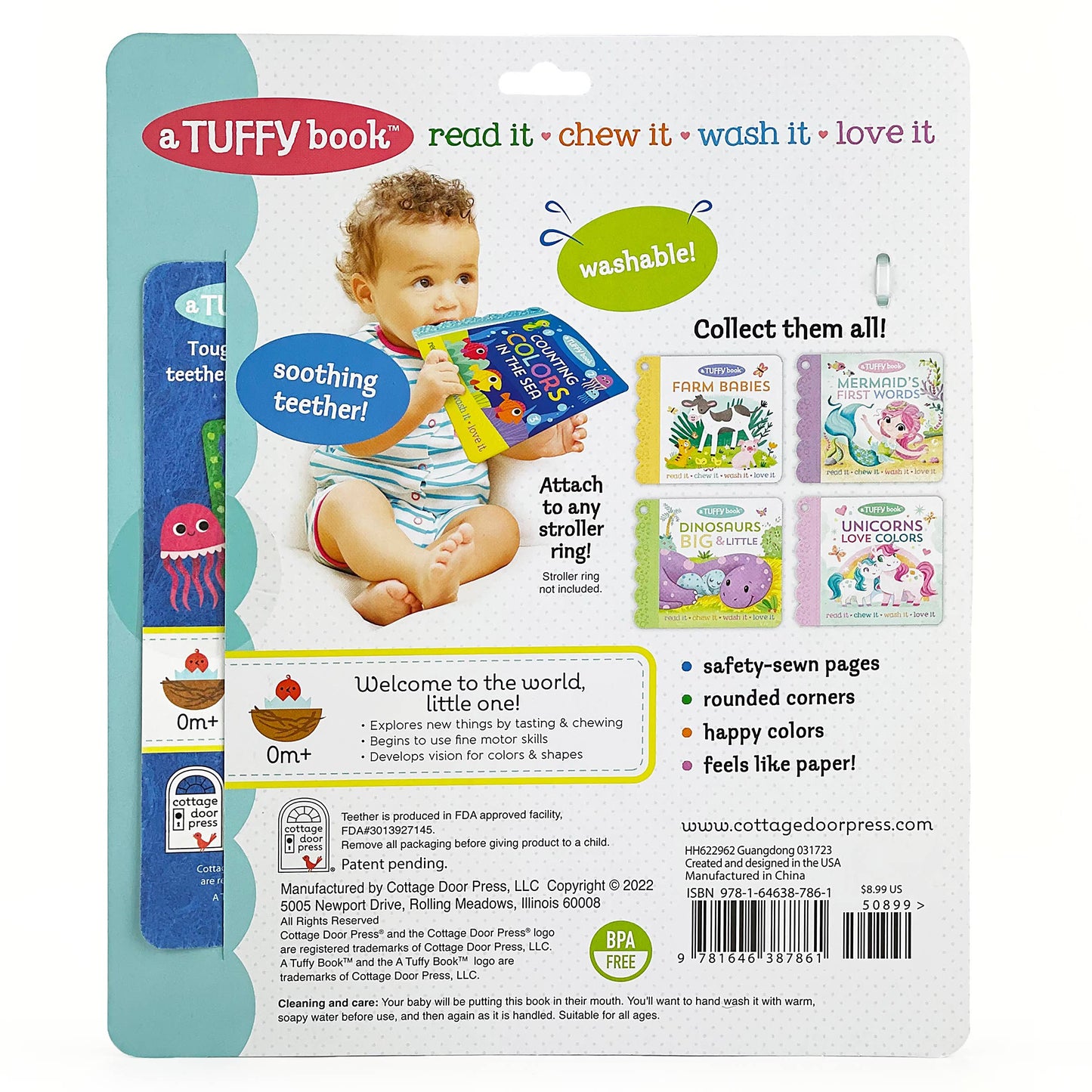 Tuffy Teether Indestructible Book