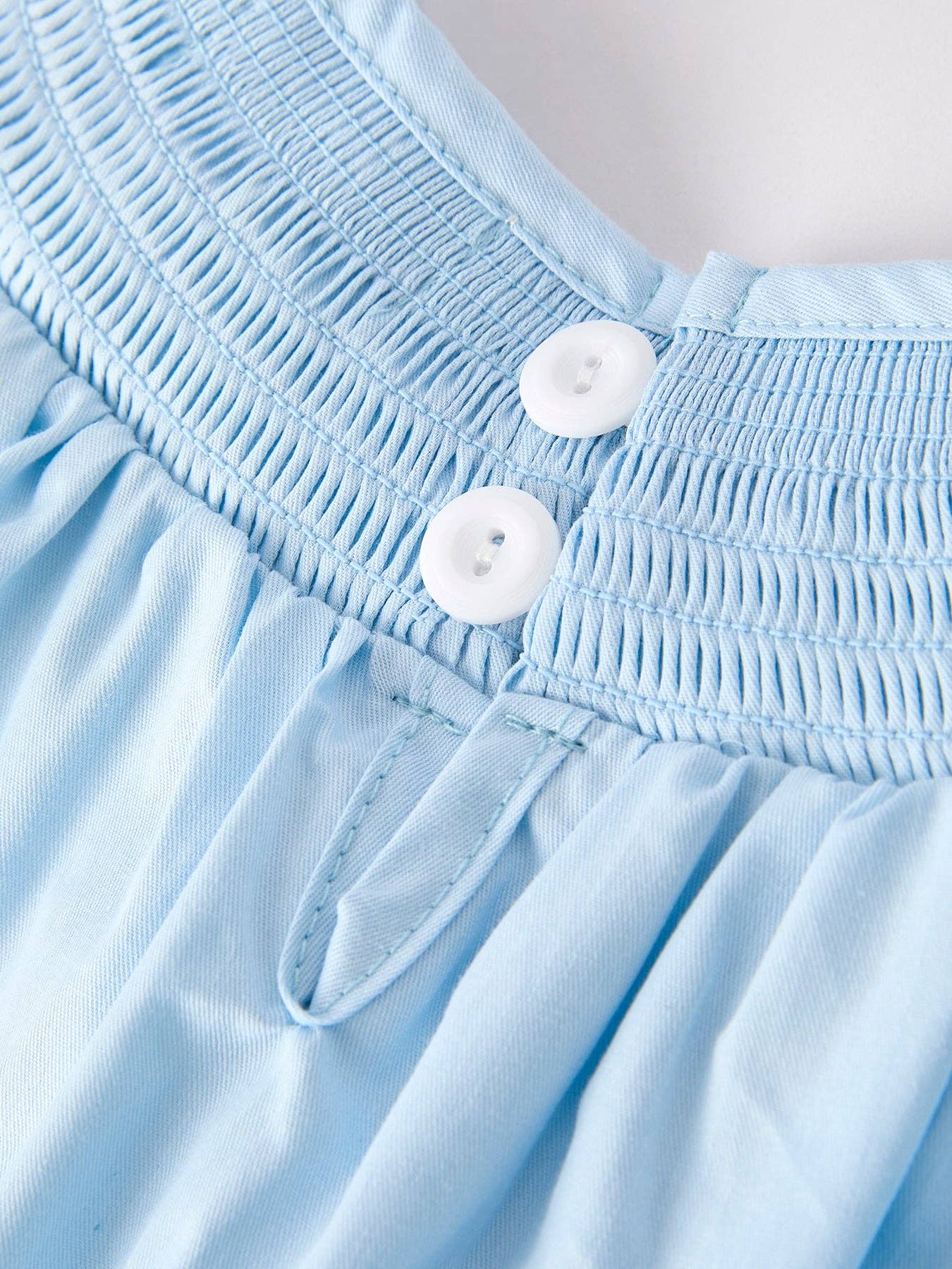 Girls Cross Smocked Dress
