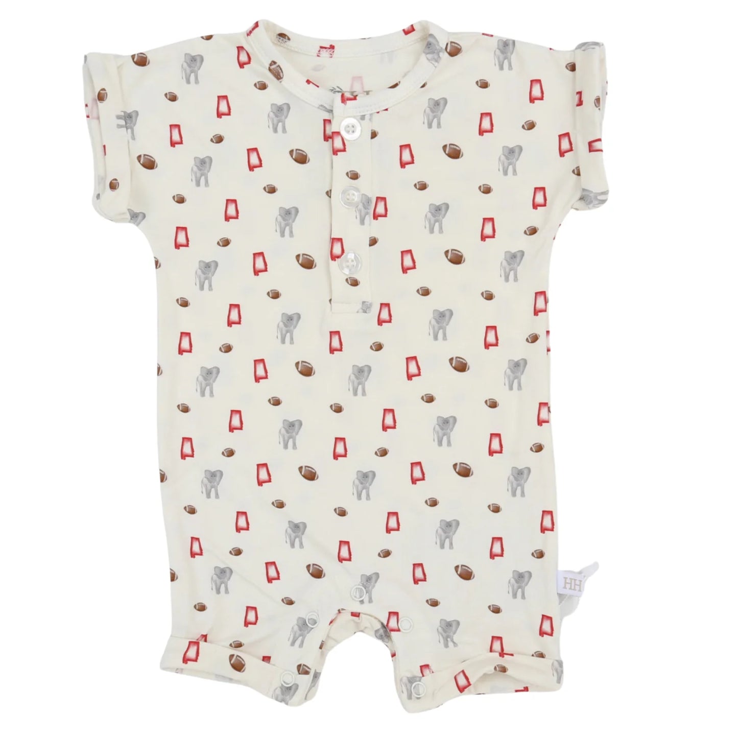 Elephant Button Romper