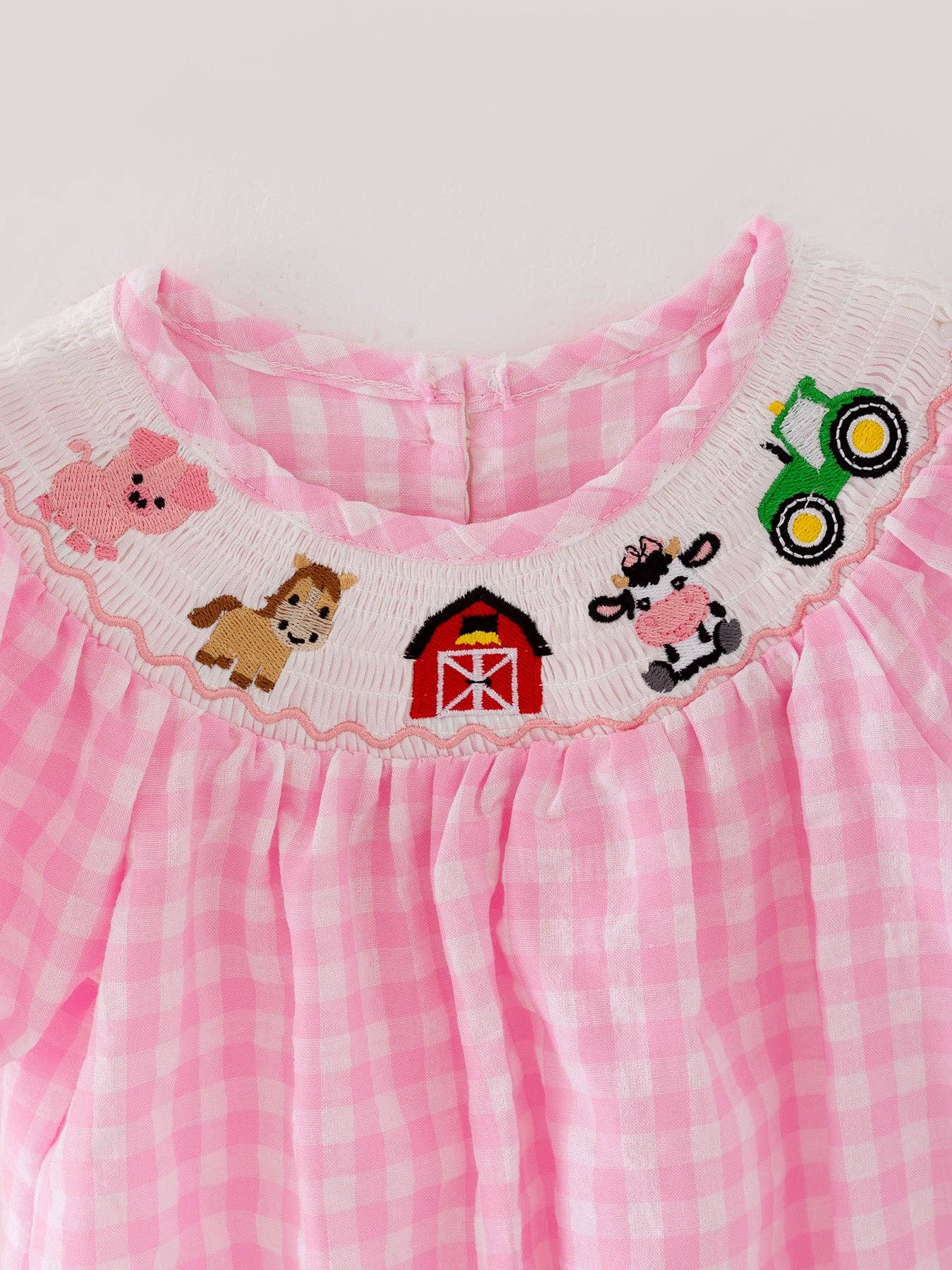 Farm Pink Smocking Bubble