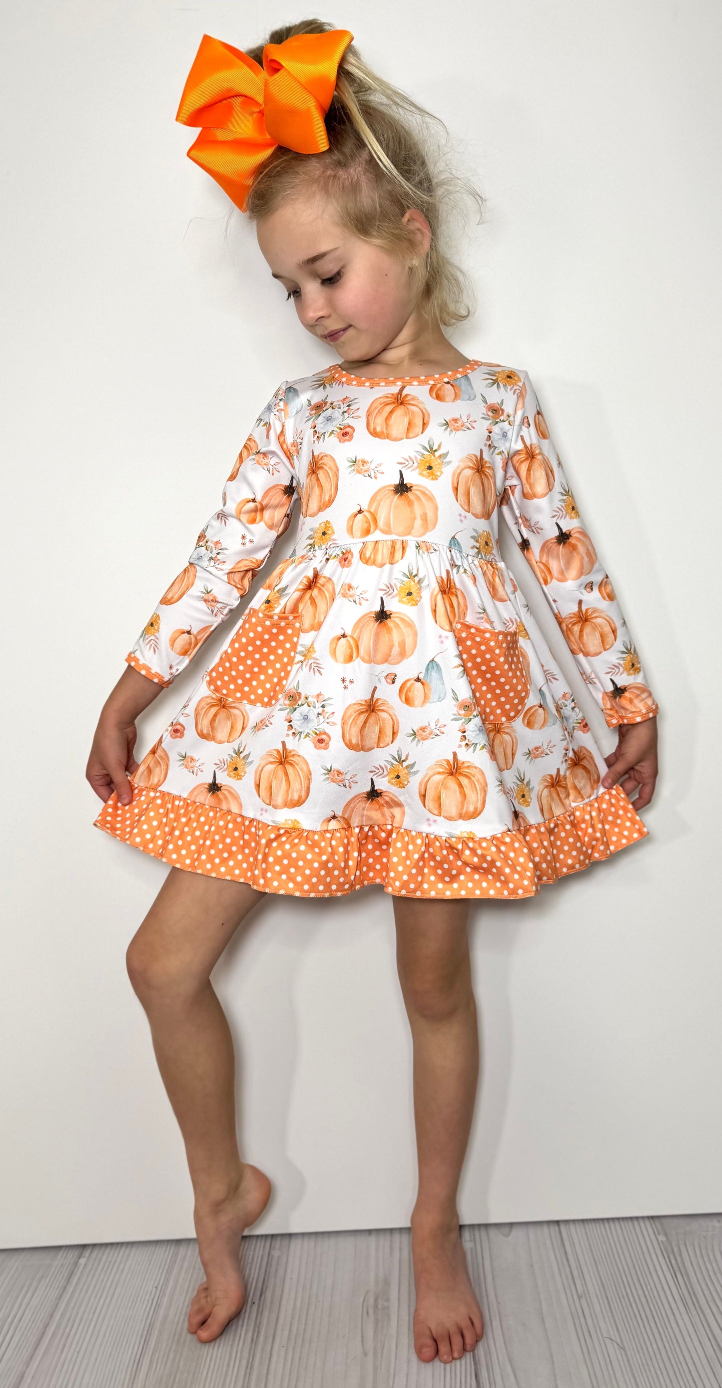 Floral Pumpkin Romper/Dress