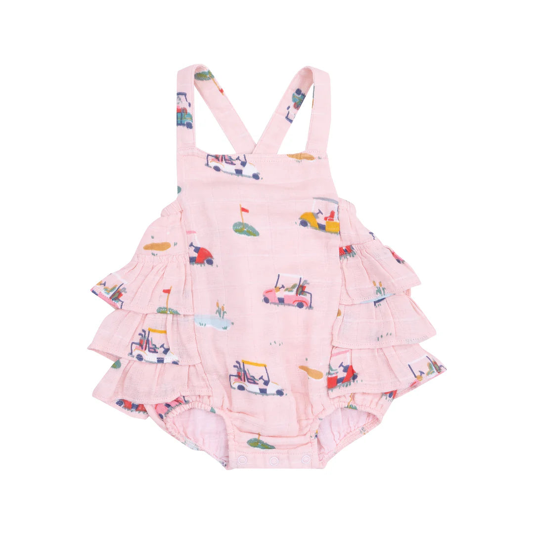 Golf Cart Sunsuit-Pink