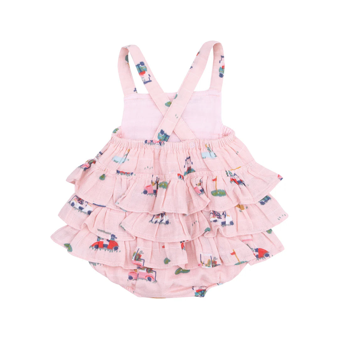 Golf Cart Sunsuit-Pink