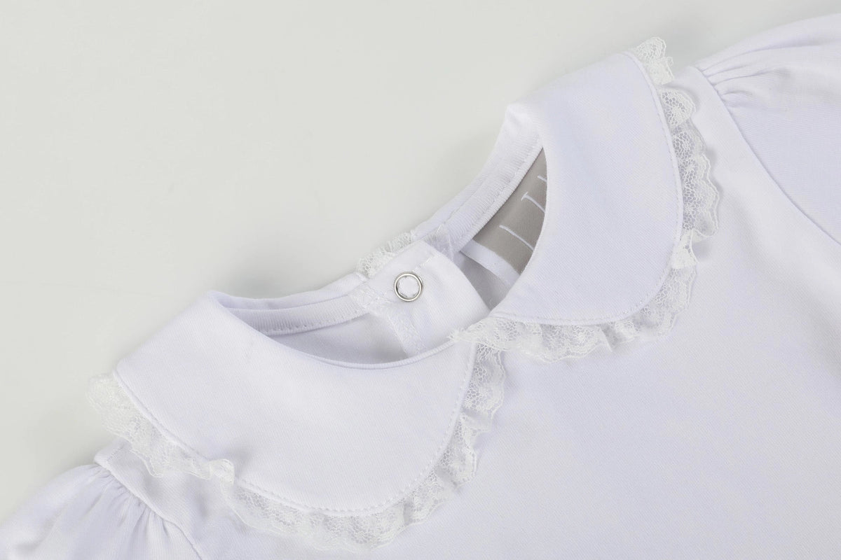 White Lace Collared Bodysuit