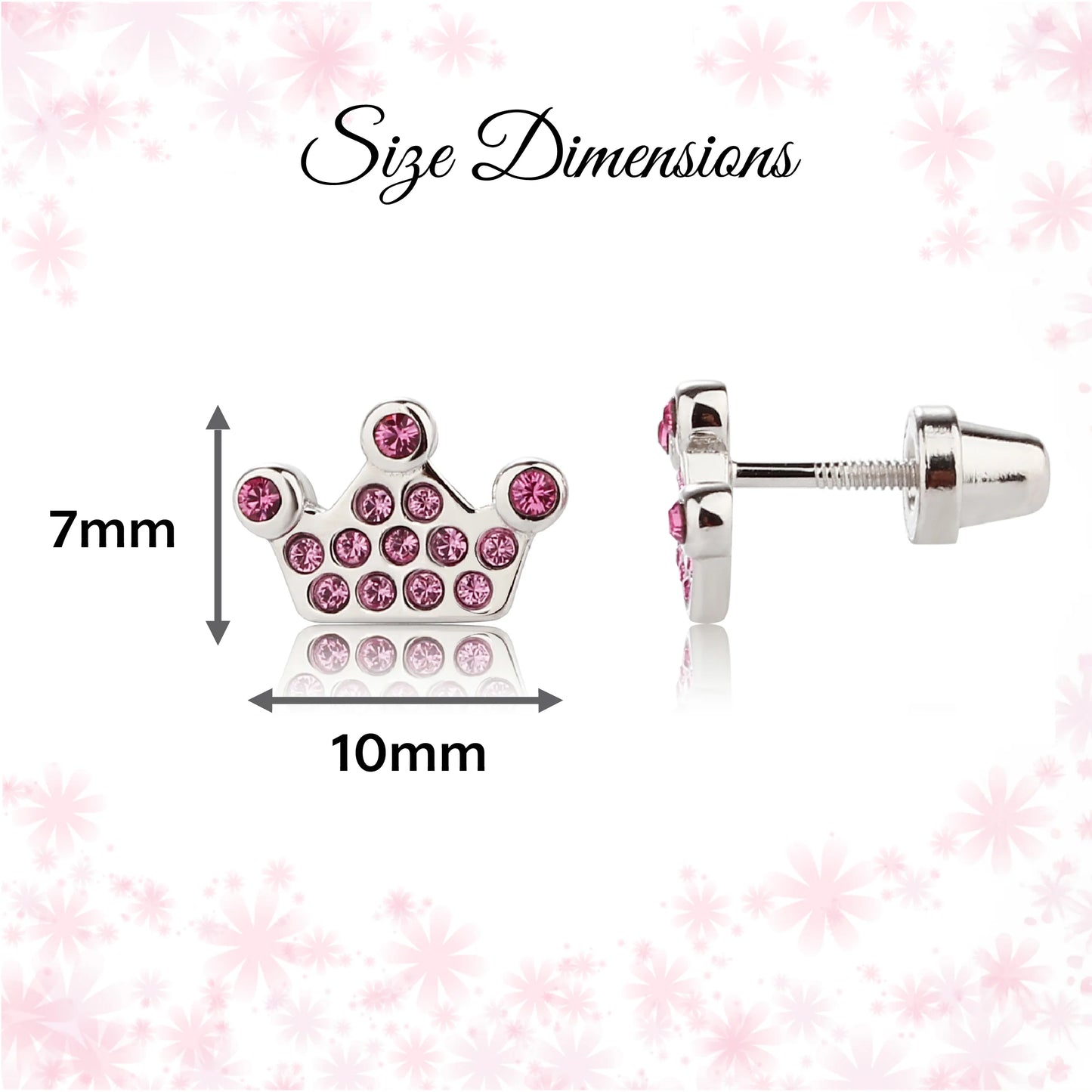 Pink Tiara Earrings