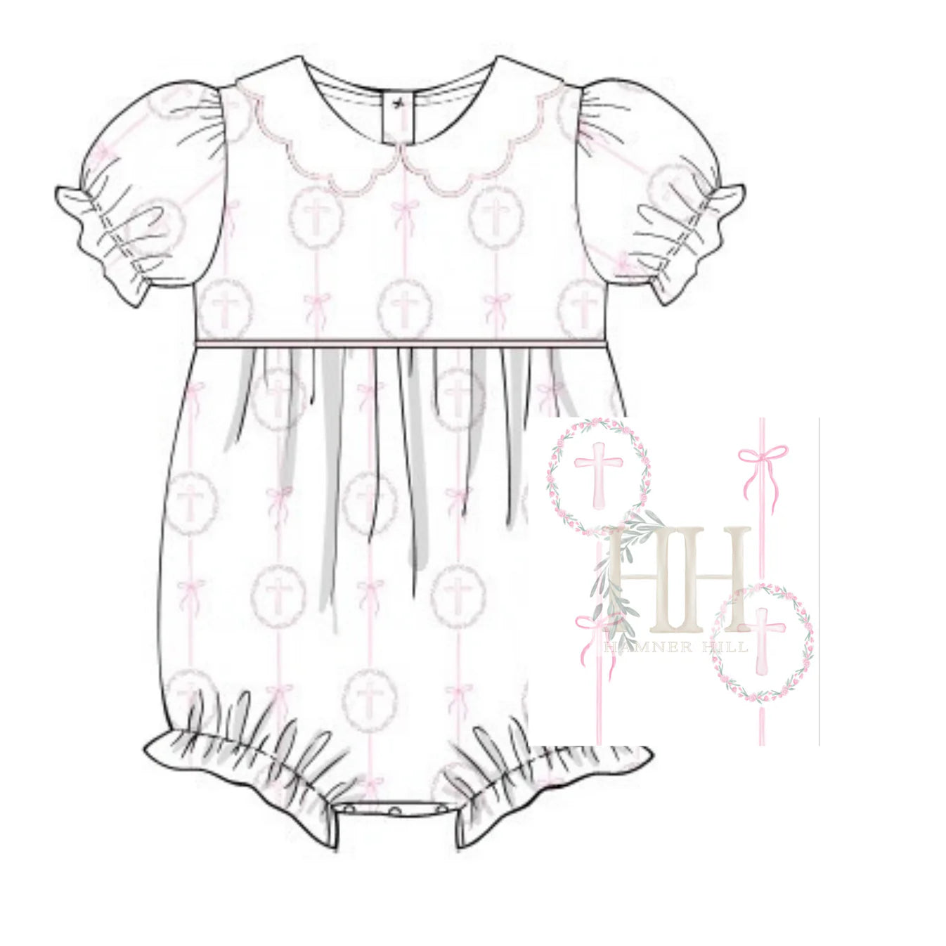 Pink Cross Bubble/Dress