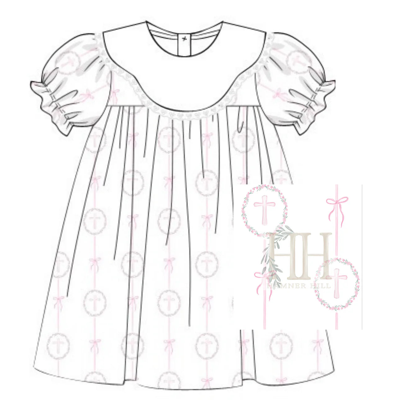 Pink Cross Bubble/Dress