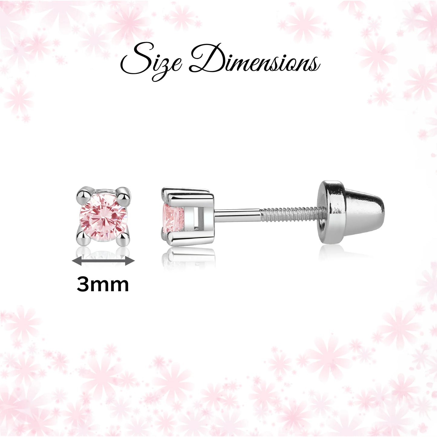 Pink Stud Earrings