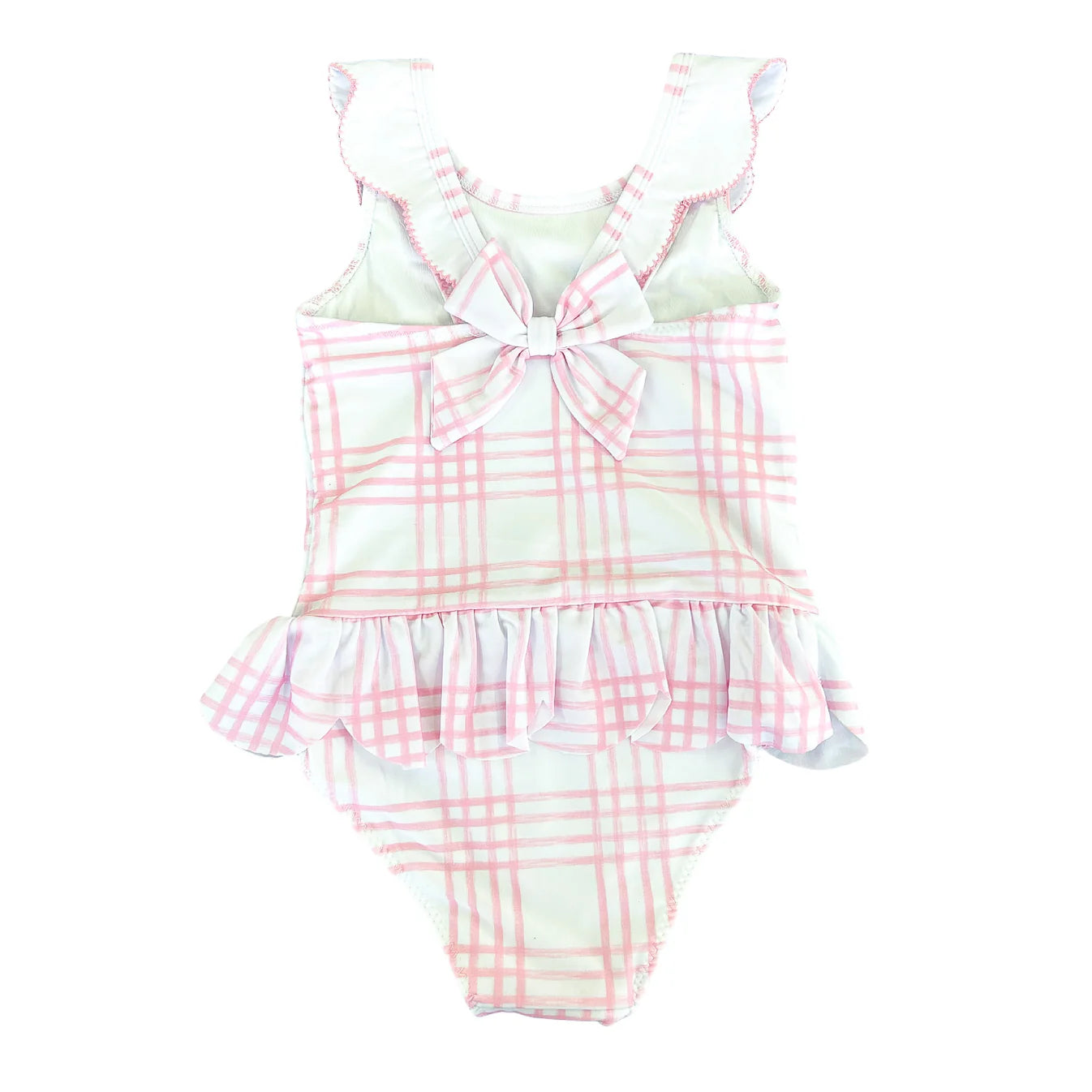 Plaid Scalloped One Piece