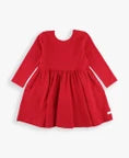 Red Long Sleeve Twirl Dress