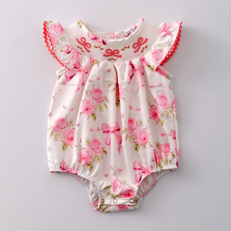 Rose Smocked Bubble/Dress