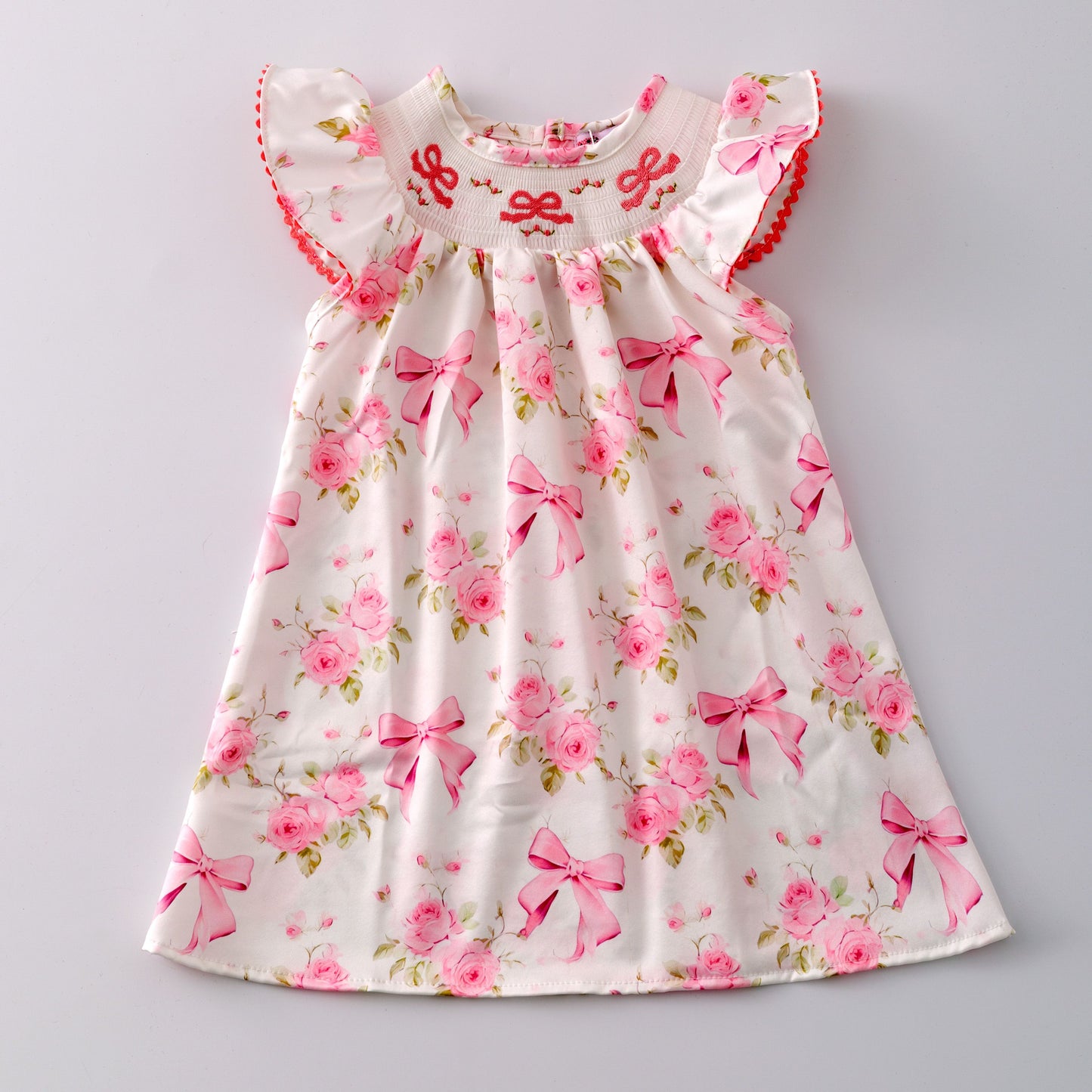 Rose Smocked Bubble/Dress