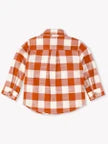 Rust Plaid Button Down Shirt