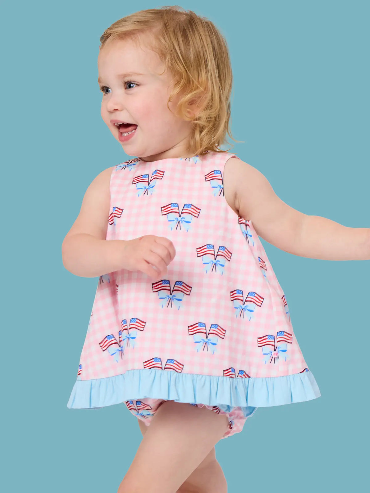 Pink Patriotic Gingham