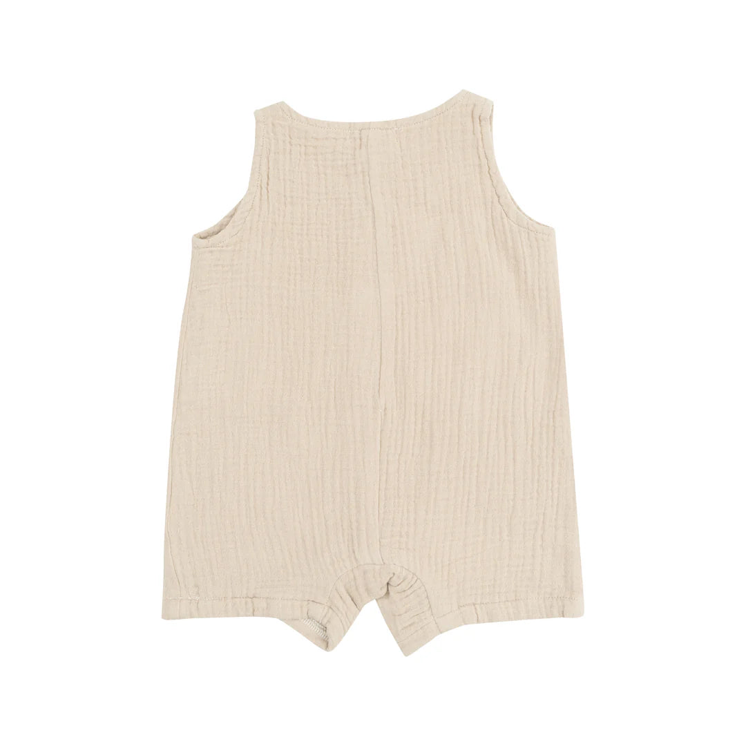 Tan Muslin Romper