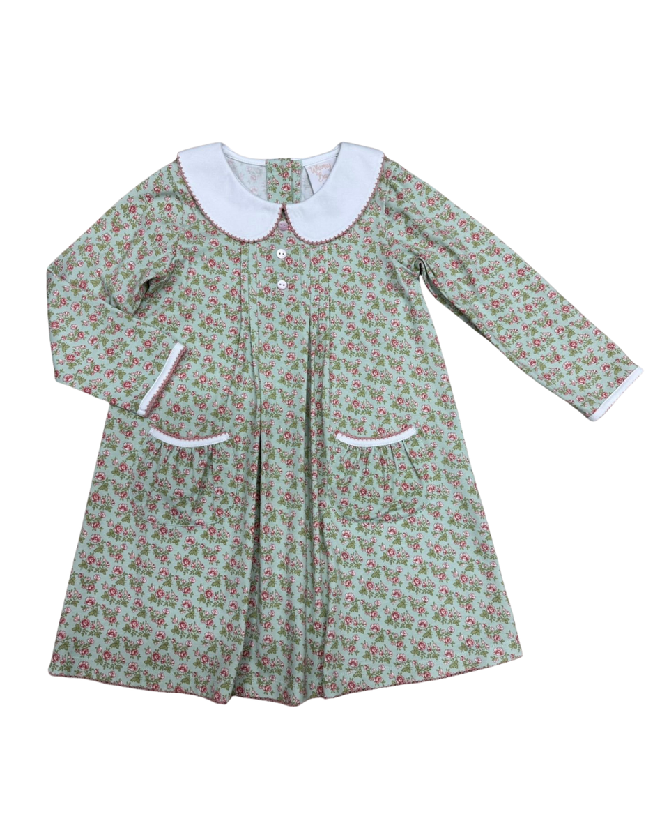 Vintage Collared Pleat Dress