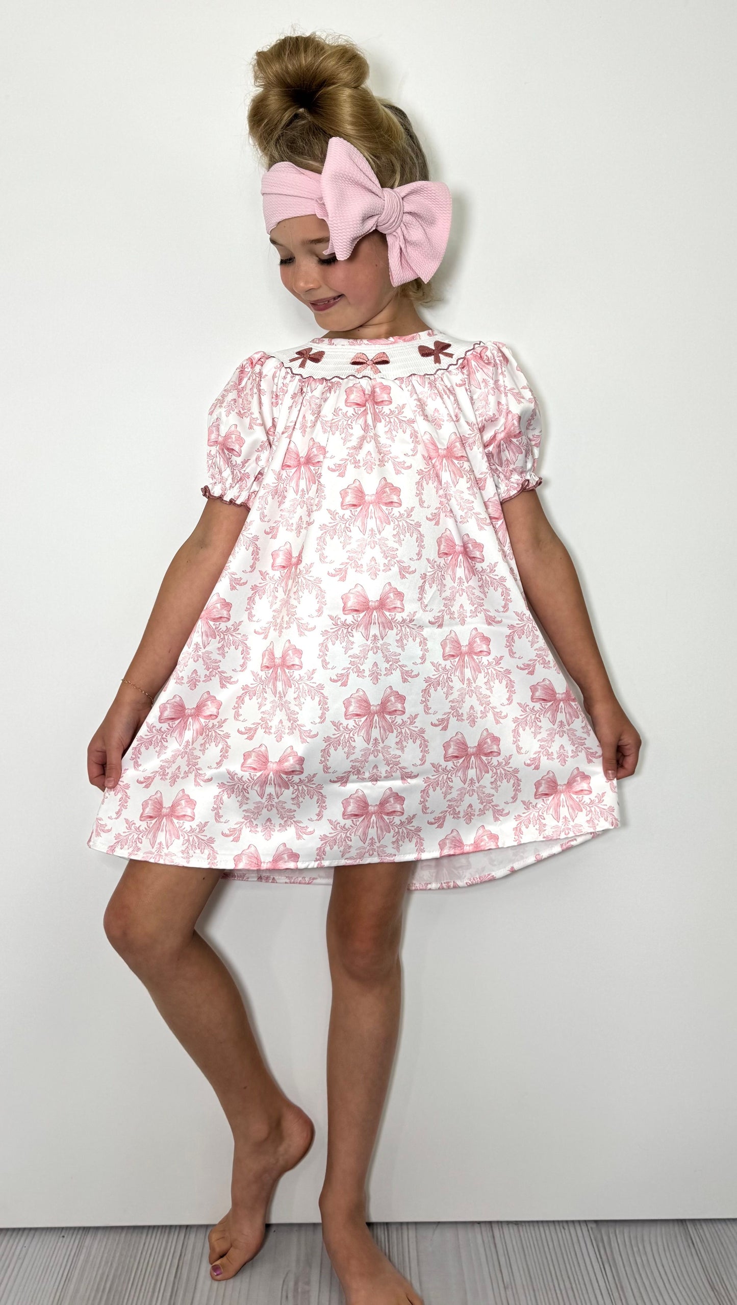 Smocked Blush Waverly Romper/Dress