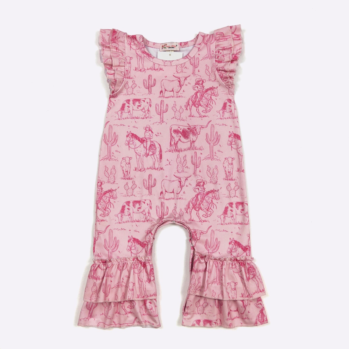 Pink Western Romper/Dress