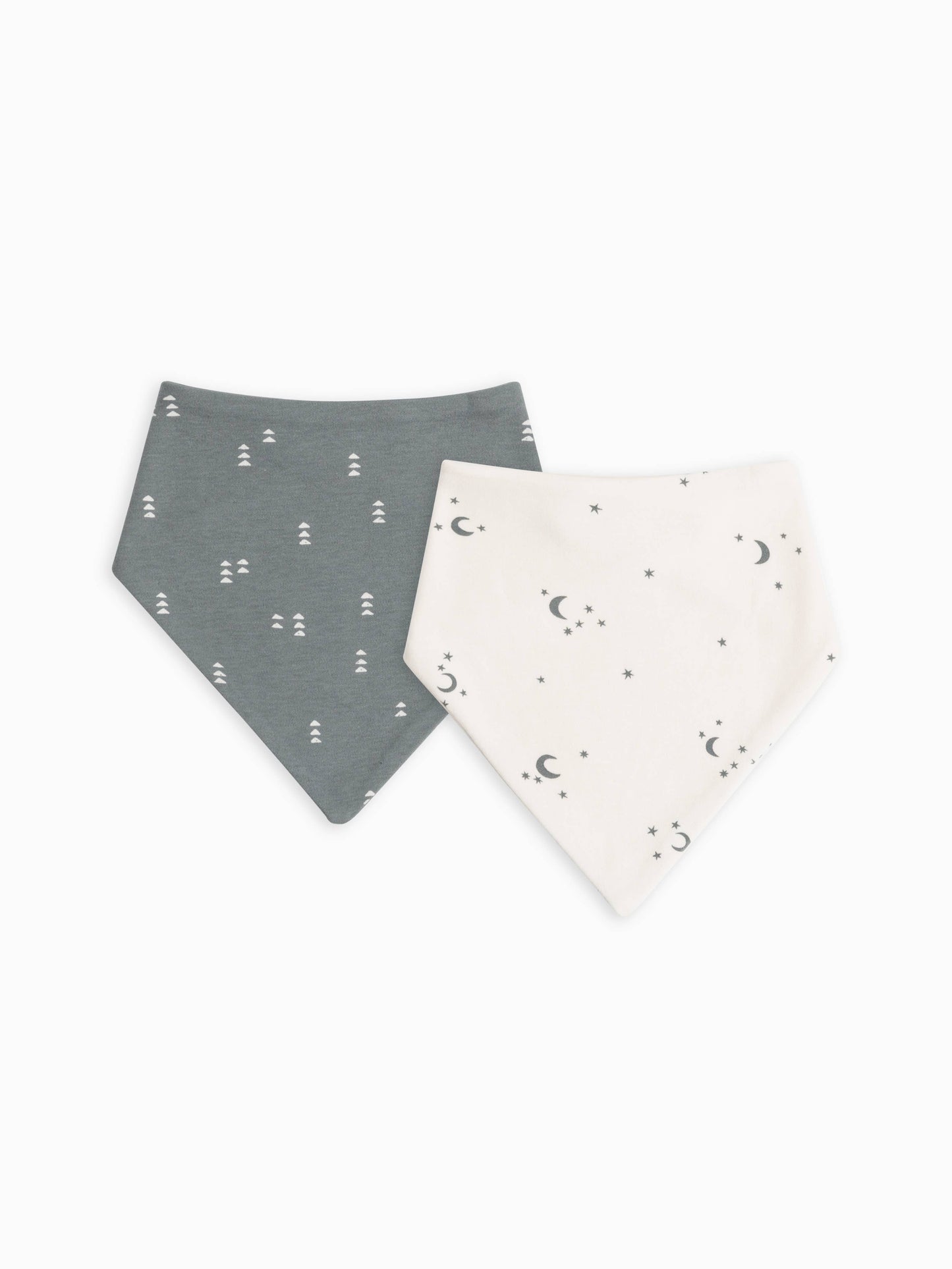 Organic Bandana Baby Bib Set (2-pack)-Celeste and Peak Agave