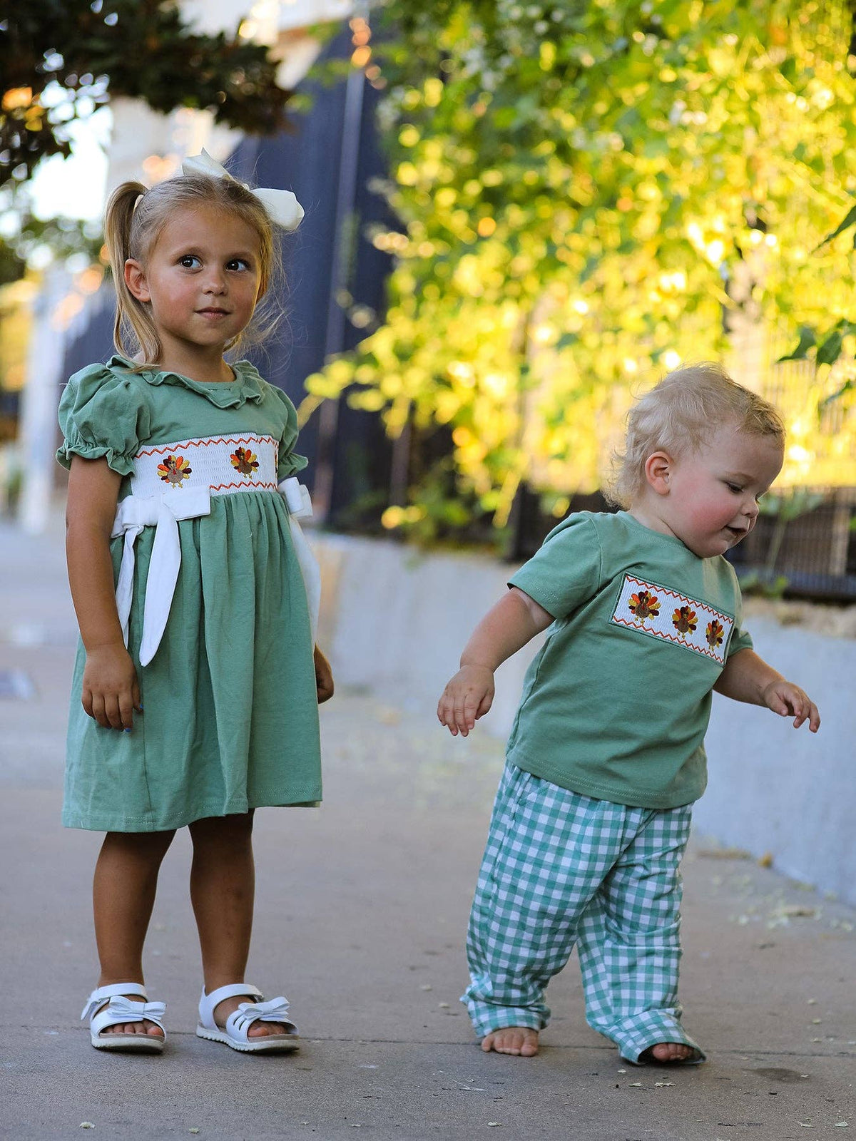 Turkey Smocked Boys Set