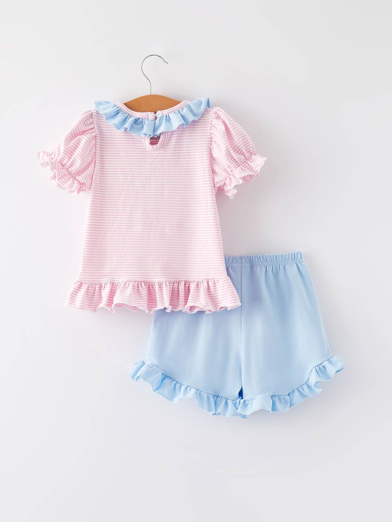 Easter Bunny Girls Stripe Outfit
