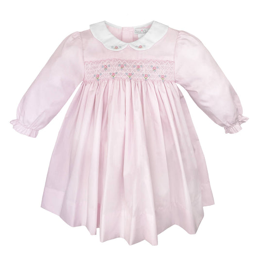 Fully Smocked Dress with Petal Collar