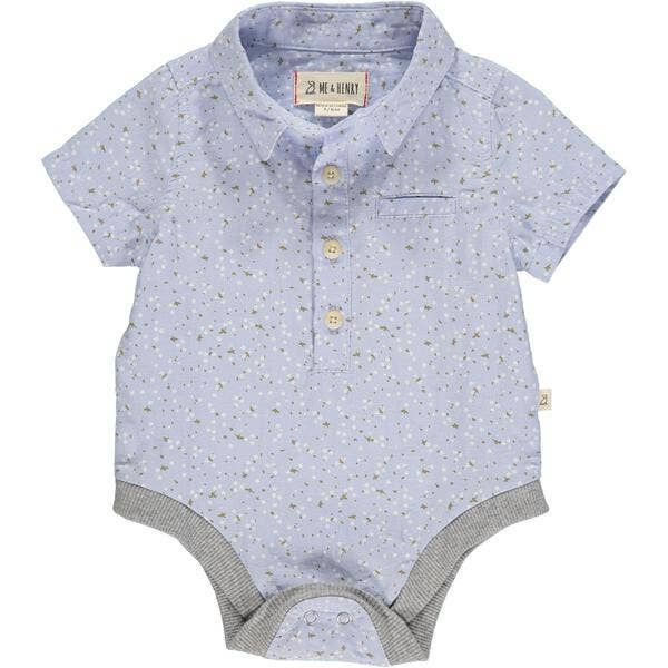 Blue Floral onesie