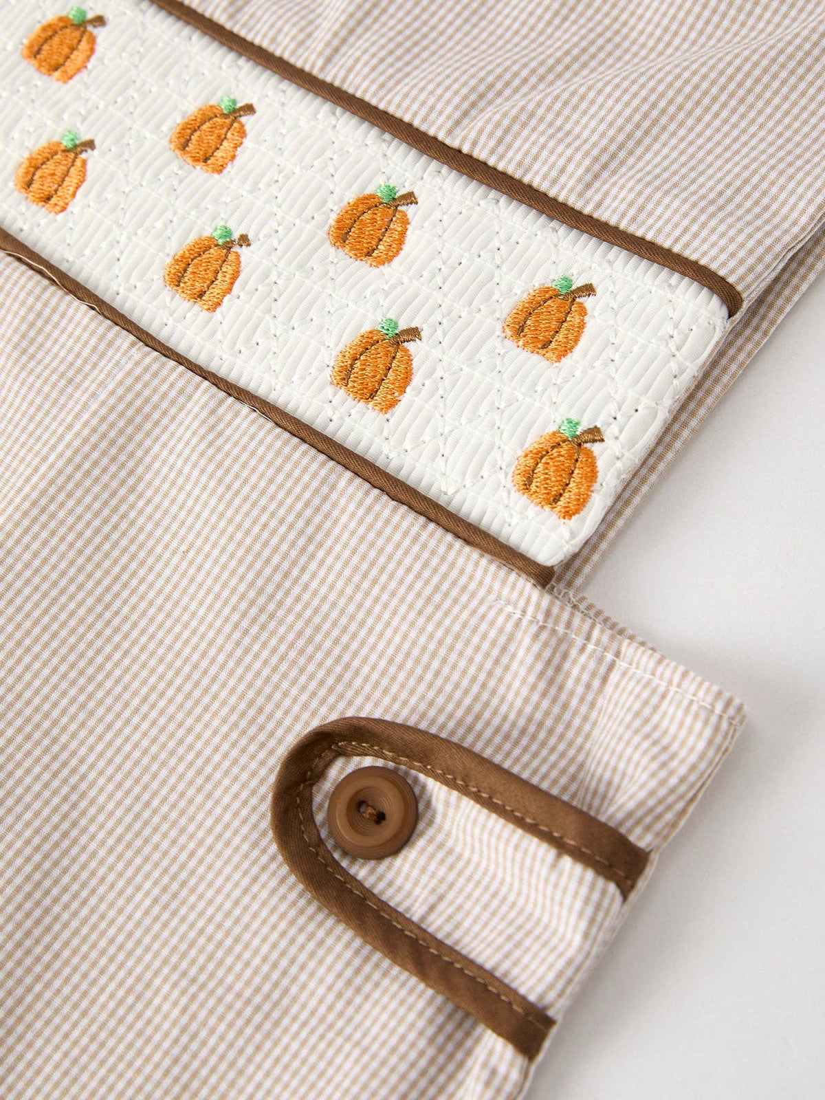 Pumpkin Smocked Boys Romper