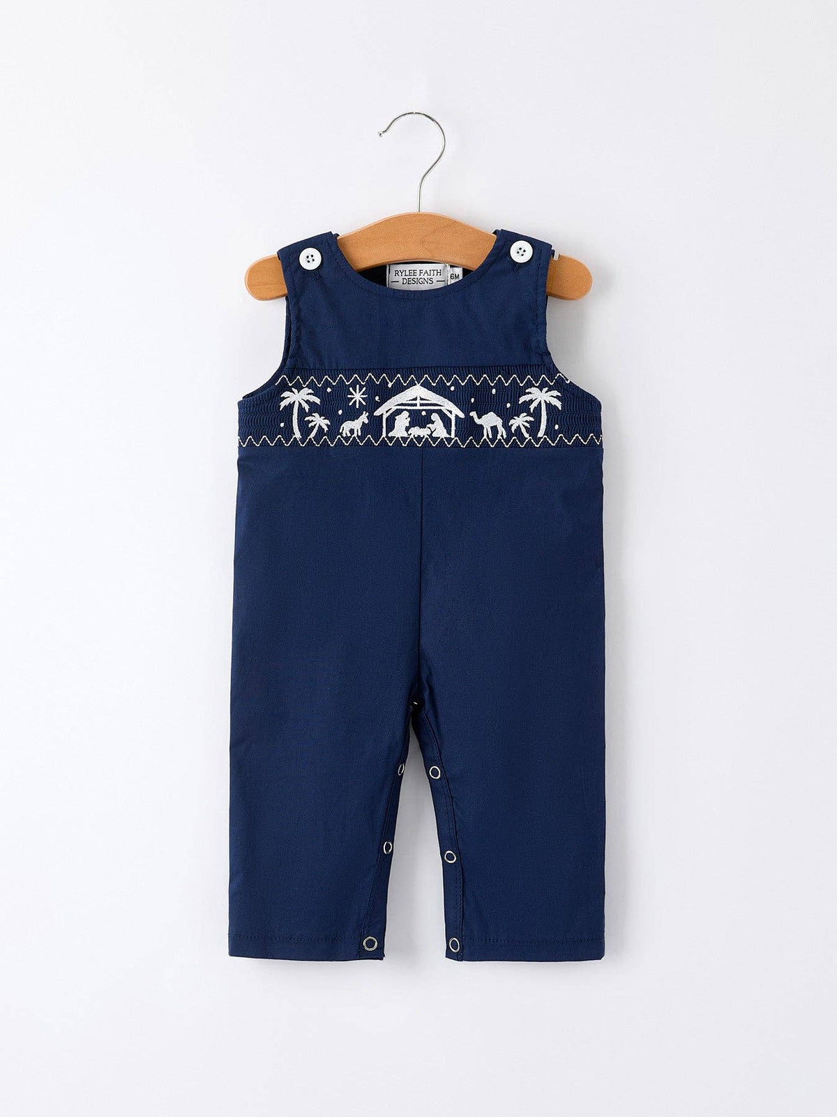 Navy Blue Nativity Romper