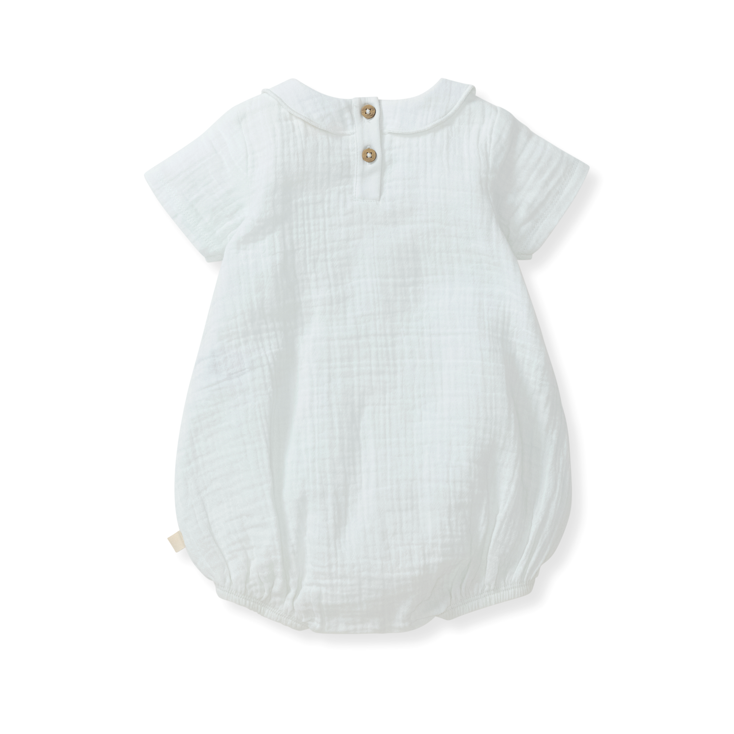 White Muslin Collared Bubble