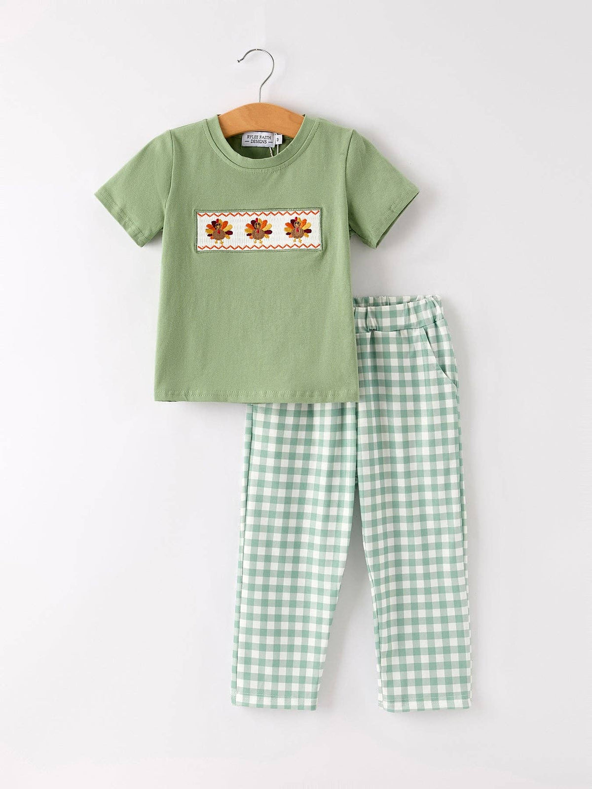 Turkey Smocked Boys Set