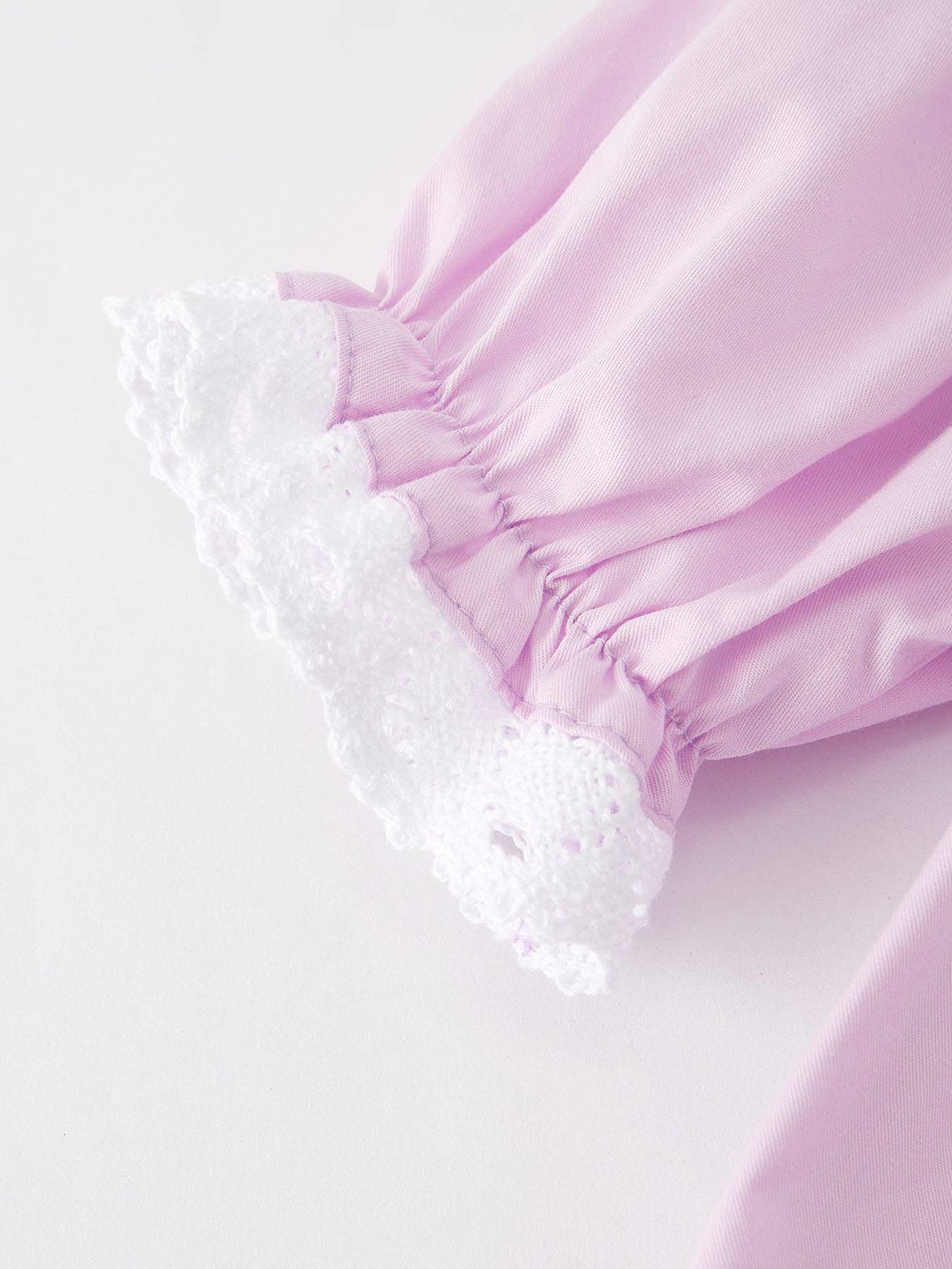 Bunny Smocking Purple Dress