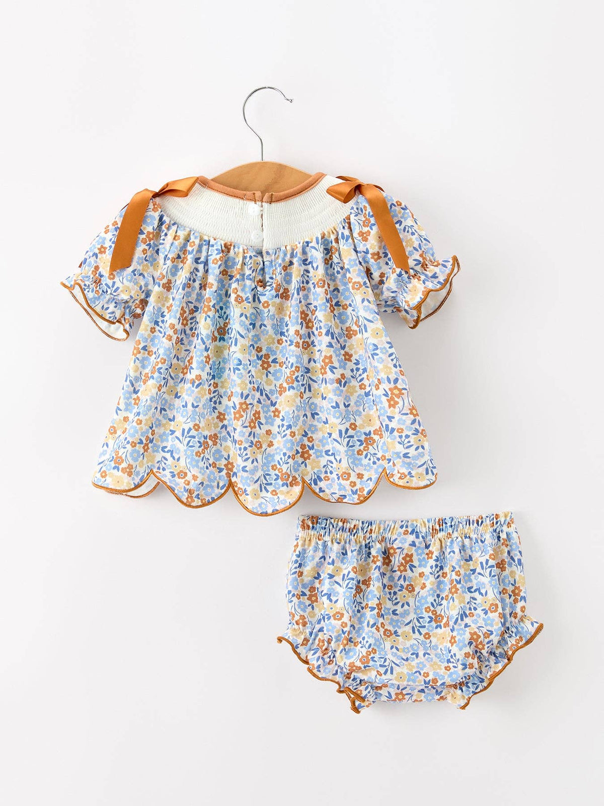 Fall Floral Girls Bloomer Set