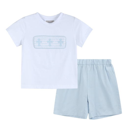 White Crosses Shirt/Short Set