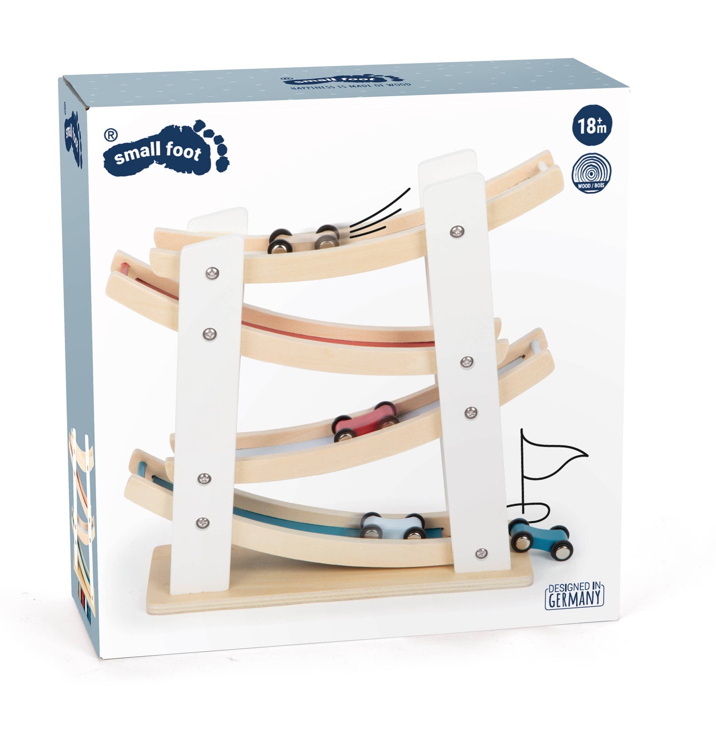 Small Foot Wooden Toys Car Ramp Racing Playset Designed for